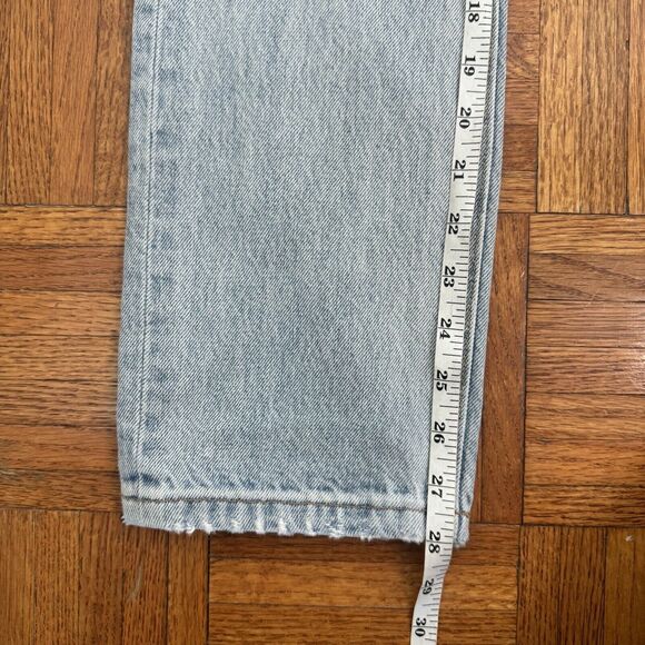 Alexander Wang Women’s Sz 24 Blue and Black Cult Duo Straight Leg Crop Jeans - Picture 12 of 16